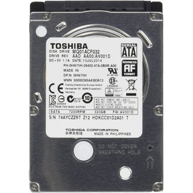 Hard Disk laptop Toshiba MQ01ACF032 320 GB 16 MB Cache SATA 2.5